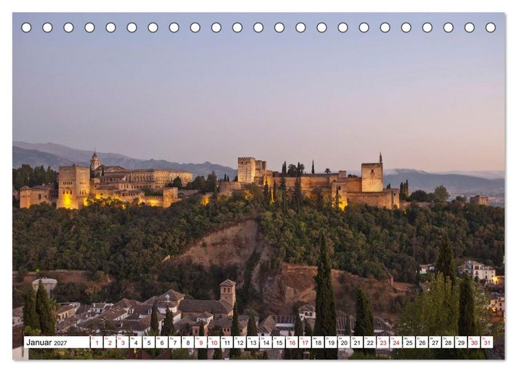 Produktbild: Momente einer Reise - Andalusien (Tischkalender 2027 DIN A5 quer), CALVENDO Monatskalender