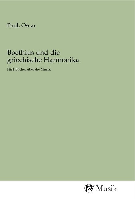 Produktbild: Boethius und die griechische Harmonika