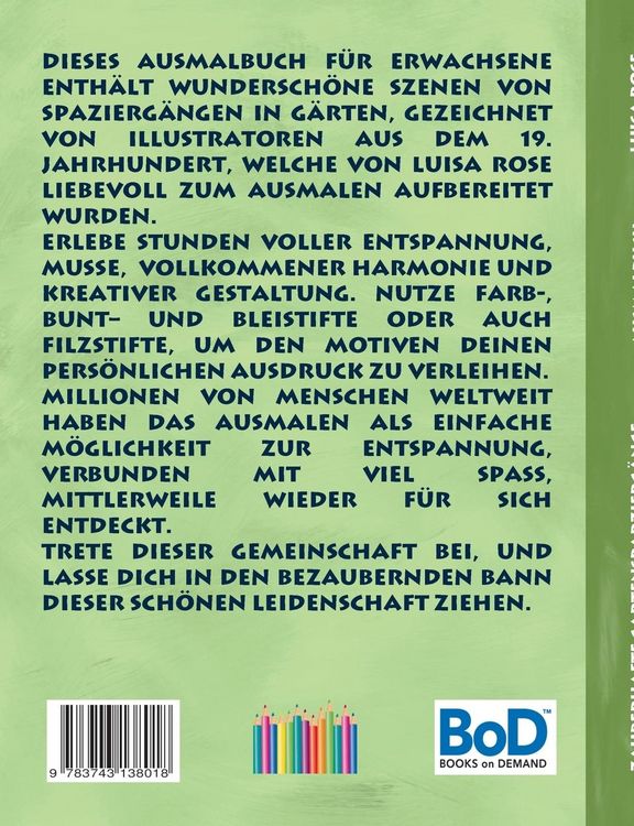Produktbild: Zauberhafte Gartenspazierg&auml;nge (Ausmalbuch)