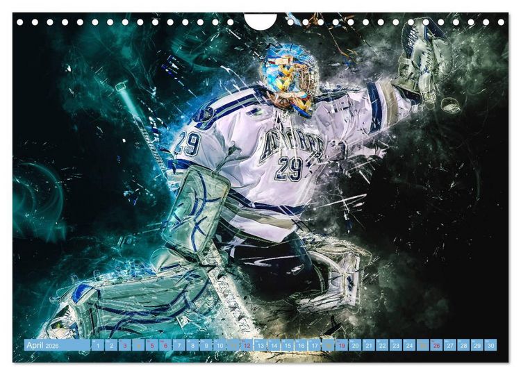 Produktbild: Eishockey - extrem cool (Wandkalender 2026 DIN A4 quer), CALVENDO Monatskalender