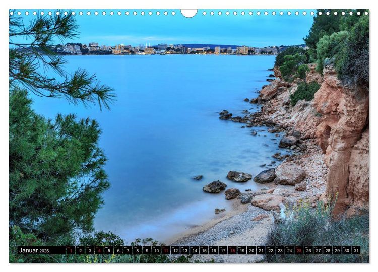 Produktbild: MALLORCA BEI NACHT (Wandkalender 2026 DIN A3 quer), CALVENDO Monatskalender