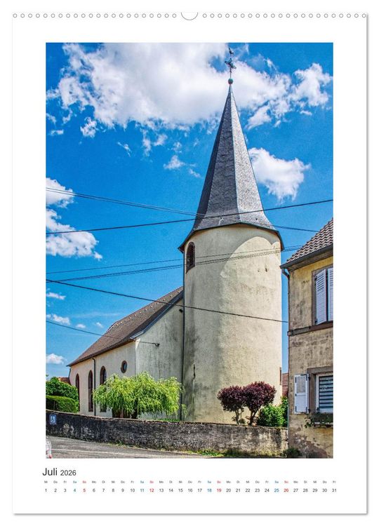 Produktbild: Rundturmkirchen - Architektonische Besonderheiten in Frankreich (Wandkalender 2026 DIN A2 hoch), CALVENDO Monatskalender