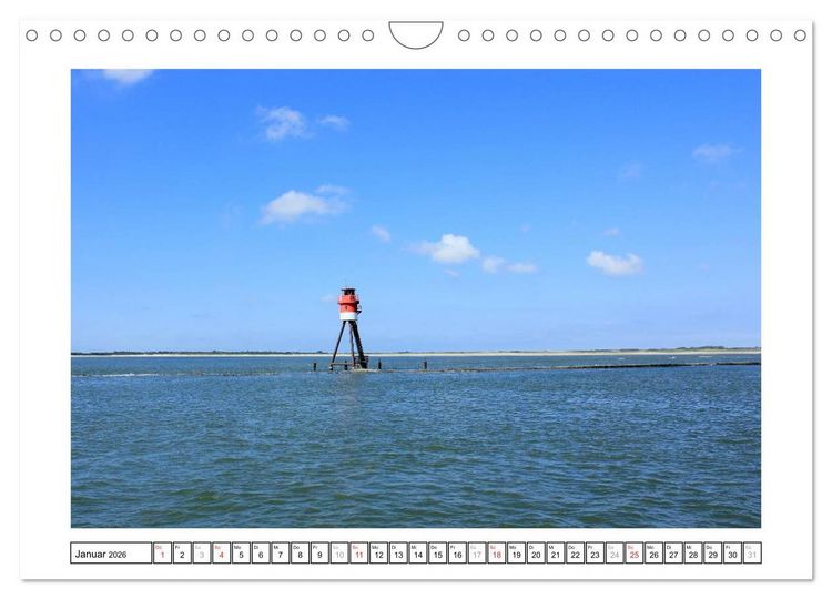 Produktbild: Borkum - Ostfriesische Insel mit Charme (Wandkalender 2026 DIN A4 quer), CALVENDO Monatskalender