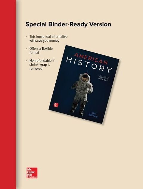 Produktbild: American History Loose Leaf Edition Volume 2 with Connect