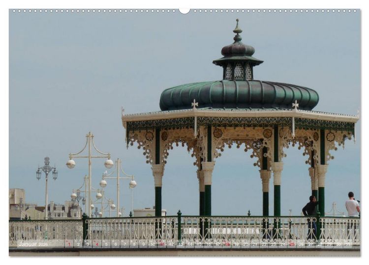 Produktbild: Brighton Pier Bunter Sommer (hochwertiger Premium Wandkalender 2026 DIN A2 quer), Kunstdruck in Hochglanz