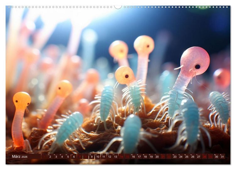 Produktbild: Mikroskopisch niedlich (hochwertiger Premium Wandkalender 2026 DIN A2 quer), Kunstdruck in Hochglanz