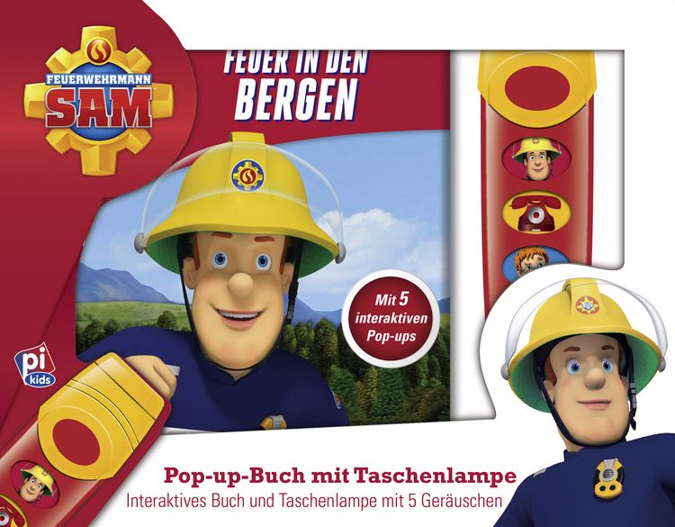 Produktbild: Feuerwehrmann Sam - Feuer in den Bergen - Pop-up-Buch mit Taschenlampe - 5 Ger&auml;usche