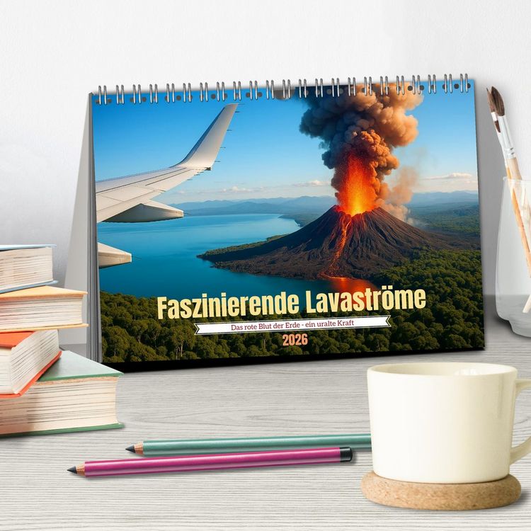 Produktbild: Faszinierende Lavastr&ouml;me (Tischkalender 2026 DIN A5 quer), CALVENDO Monatskalender
