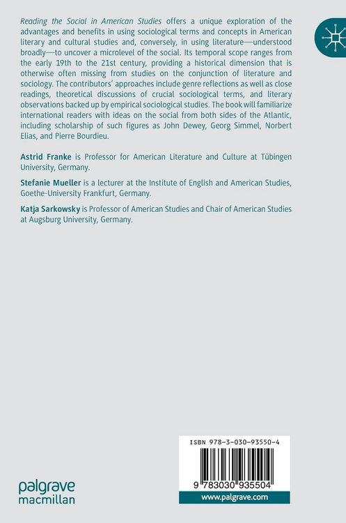 Produktbild: Reading the Social in American Studies