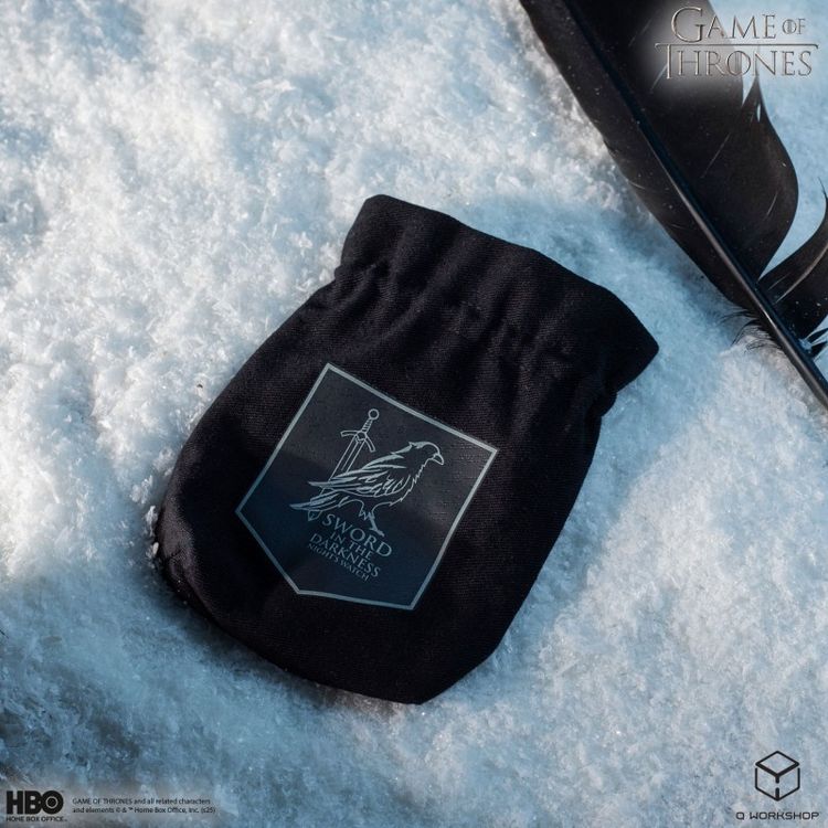 Produktbild: Pegasus QWO98239 - Game of Thrones, Nights Watch, schwarz, W&uuml;rfelbeutel, 16,5cm