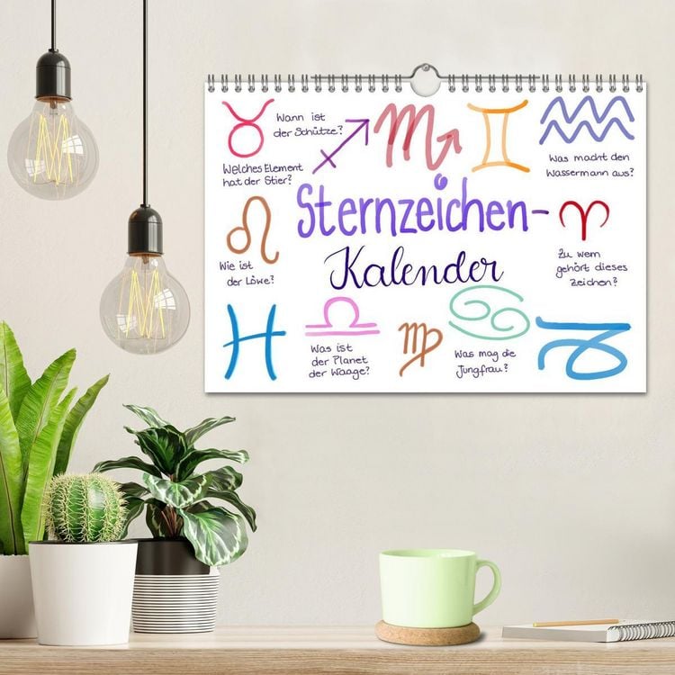 Produktbild: Sternzeichen-Kalender (Wandkalender 2026 DIN A4 quer), CALVENDO Monatskalender
