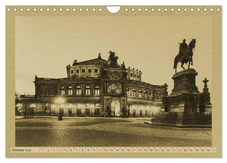 Produktbild: Dresden - Ein Kalender im Zeitungsstil (Wandkalender 2026 DIN A4 quer), CALVENDO Monatskalender