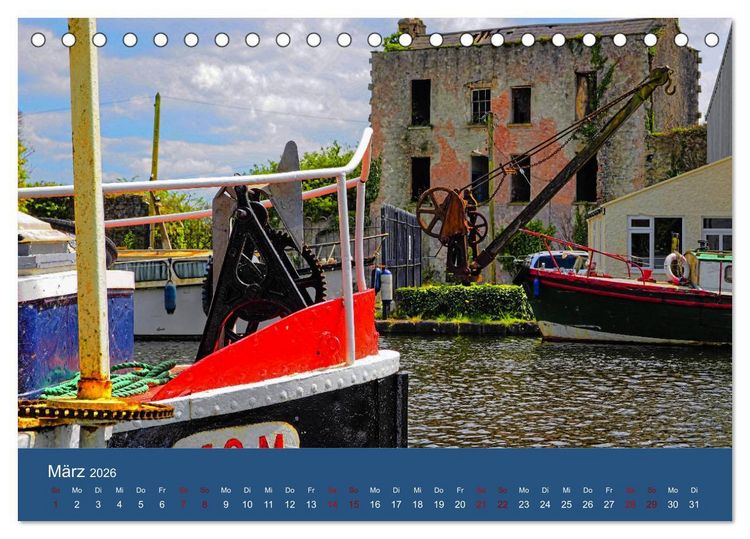 Produktbild: Auf dem Shannon - Mit dem Boot durch Irland (Tischkalender 2026 DIN A5 quer), CALVENDO Monatskalender