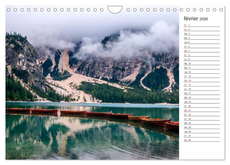 Produktbild: Balade au c&oelig;ur des Dolomites (Calendrier mural 2026 DIN A4 vertical), CALVENDO calendrier mensuel