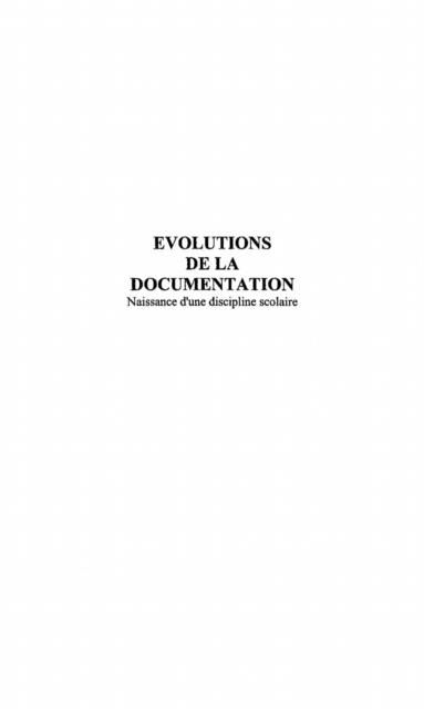 Produktbild: Evolutions de la documentation