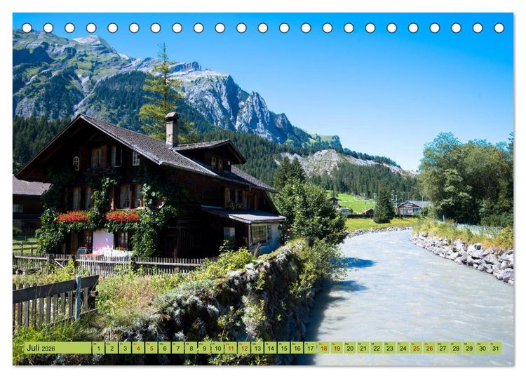 Produktbild: Alpentraum Kandersteg (Tischkalender 2026 DIN A5 quer), CALVENDO Monatskalender