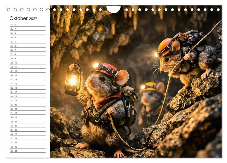Produktbild: Abenteuerm&auml;use - Drei kleine Entdecker auf gro&szlig;er Reise (Wandkalender 2027 DIN A4 quer), CALVENDO Monatskalender