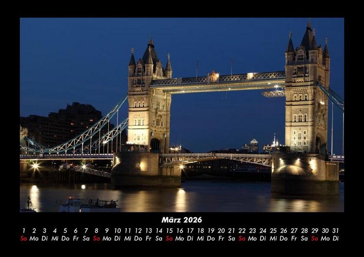 Produktbild: London 2026 Fotokalender DIN A3