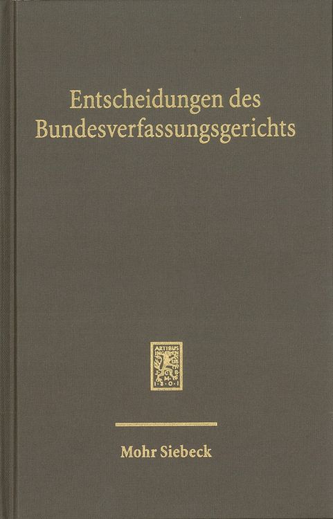 Produktbild: Entscheidungen des Bundesverfassungsgerichts (BVerfGE)