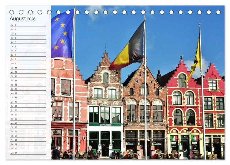Produktbild: Belgien entdecken - Br&uuml;gge und Leuven (Tischkalender 2026 DIN A5 quer), CALVENDO Monatskalender