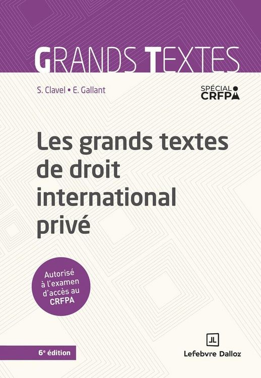 Produktbild: Les Grands Textes de Droit International Prive (6e Edition)