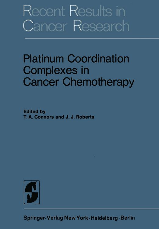 Produktbild: Platinum Coordination Complexes in Cancer Chemotherapy