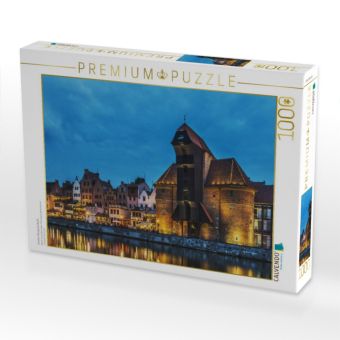 Produktbild: CALVENDO Puzzle Krantor Danzig bei Nacht | 1000 Teile Lege-Gr&ouml;&szlig;e 64x48cm Foto-Puzzle f&uuml;r gl&uuml;ckliche Stunden