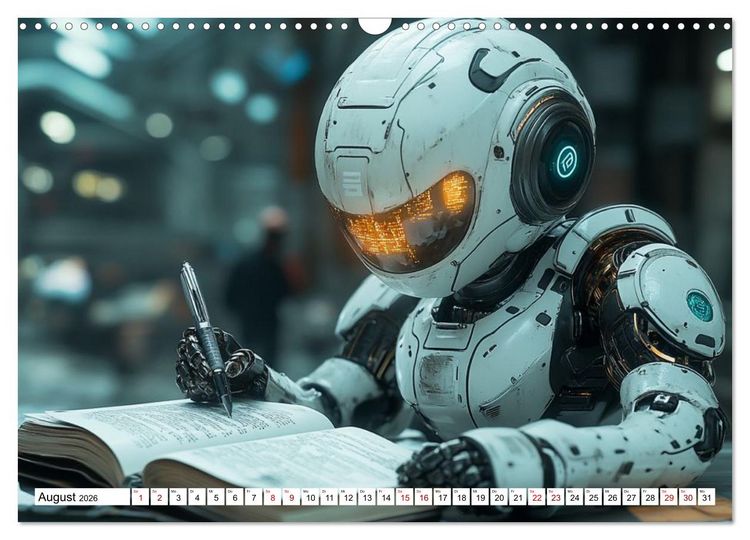 Produktbild: Roboter &ndash; Technik, Poesie und ein Hauch Magie (Wandkalender 2026 DIN A3 quer), CALVENDO Monatskalender