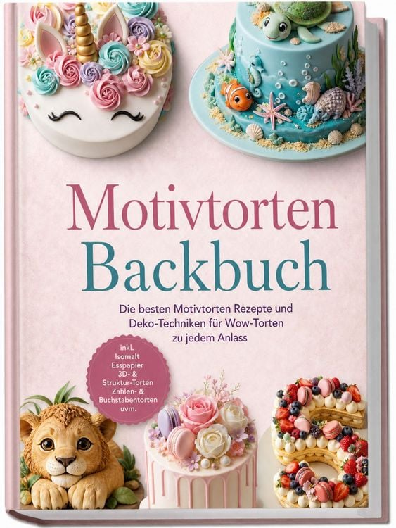 Produktbild: Motivtorten Backbuch: Die besten Motivtorten Rezepte und Deko-Techniken f&uuml;r Wow-Torten zu jedem Anlass &ndash; inkl. Isomalt, Esspapier, 3D- & Struktur-Torten, Zahlen- & Buchstabentorten uvm.
