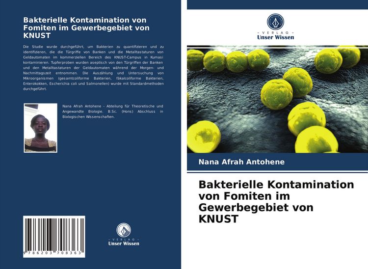 Produktbild: Bakterielle Kontamination von Fomiten im Gewerbegebiet von KNUST