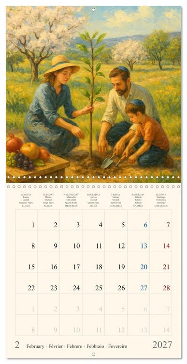 Produktbild: A Year of Jewish Life &ndash; Festivals and Traditions (Wall Calendar 2027 12 &times; 12 Inch) CALVENDO 12 Month Wall Calendar