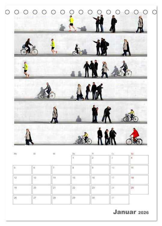 Produktbild: Wall People - Bilderserie von Eka Sharashidze (Tischkalender 2026 DIN A5 hoch), CALVENDO Monatskalender