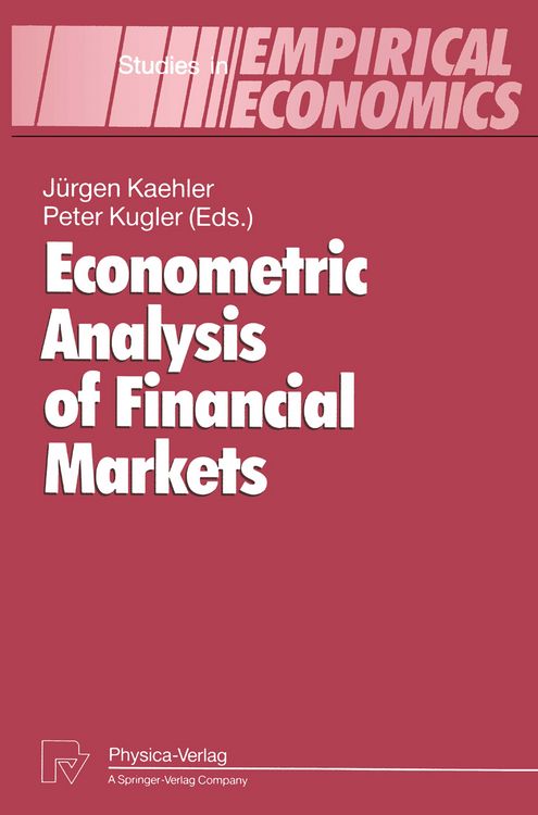 Produktbild: Econometric Analysis of Financial Markets