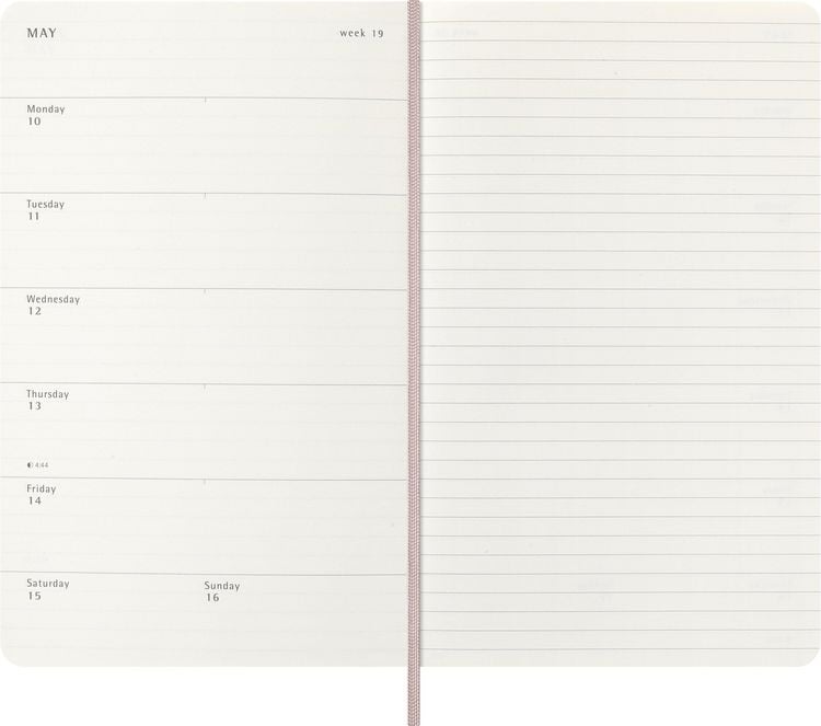 Produktbild: Moleskine Precious & Ethical 12 Monate Wochen Notizkalender 2027, L/A5, Liniert, Weicher Einband, Mamba Rose, mit Box