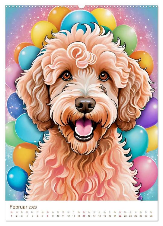 Produktbild: Der Labradoodle (Wandkalender 2026 DIN A2 hoch), CALVENDO Monatskalender