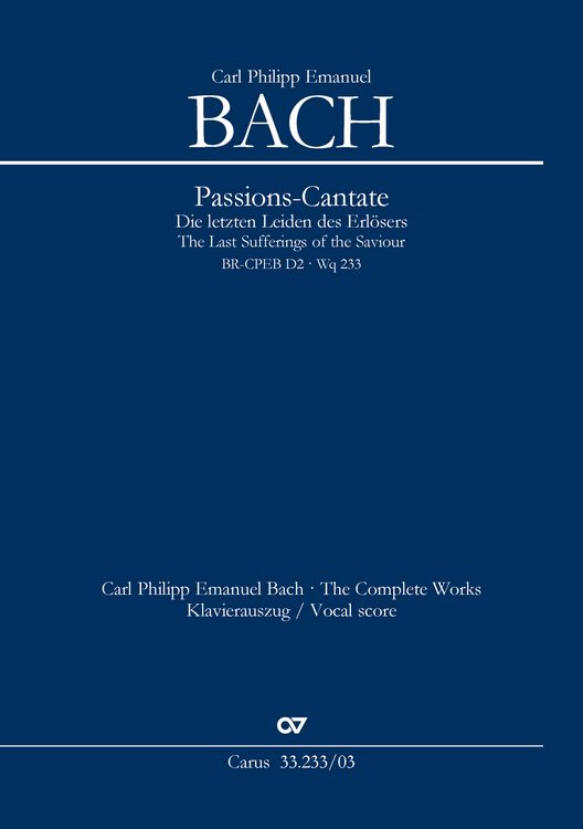 Produktbild: Passions-Cantate (Klavierauszug)
