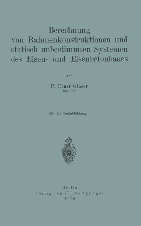 Produktbild: Berechnung von Rahmenkonstruktionen und statisch unbestimmten Systemen des Eisen- und Eisenbetonbaues