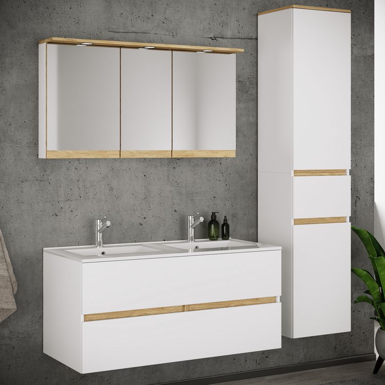 Produktbild: 4-tlg. Badm&ouml;bel-Set mit Waschbecken Cosila-I 111cm
