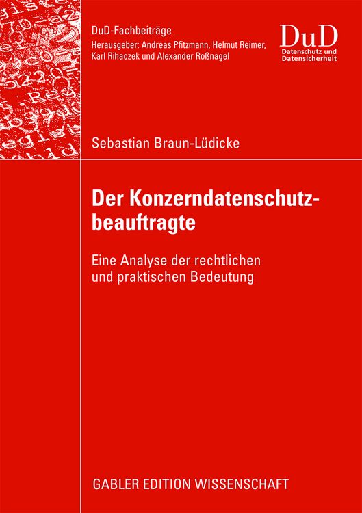 Produktbild: Der Konzerndatenschutzbeauftragte