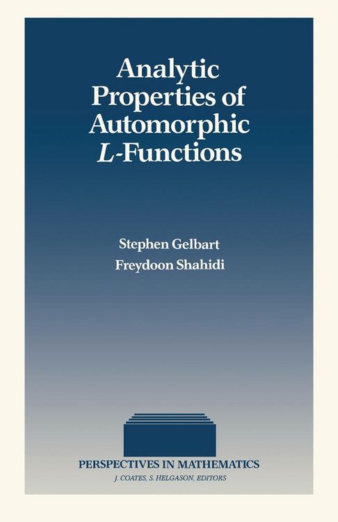 Produktbild: Analytic Properties of Automorphic L-Functions