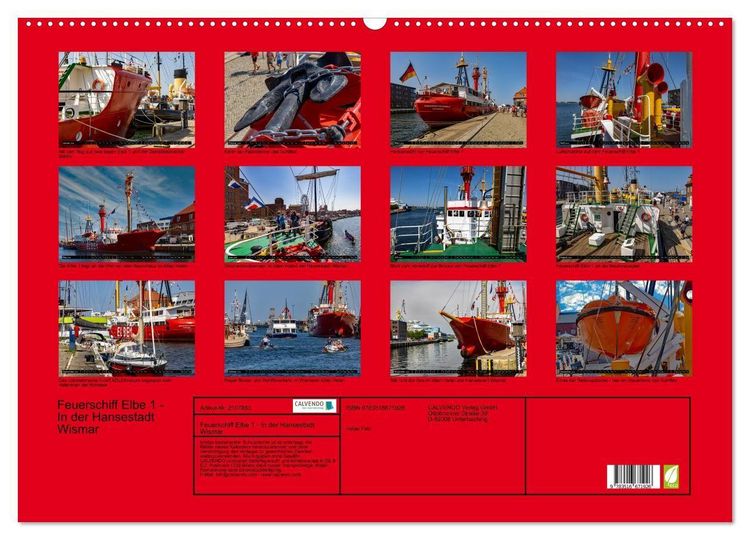 Produktbild: Feuerschiff Elbe 1 - In der Hansestadt Wismar (Wandkalender 2026 DIN A2 quer), CALVENDO Monatskalender