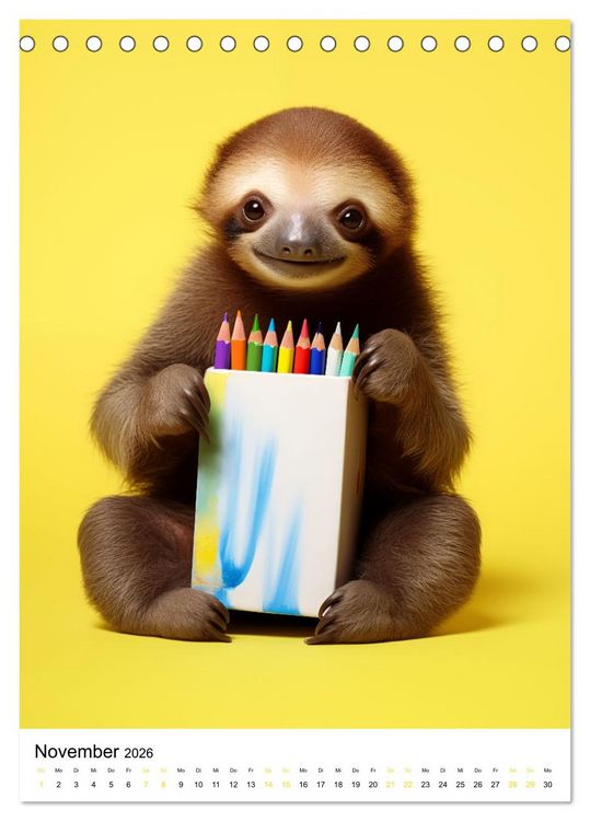 Produktbild: Tierkinder und ihre Hobbys (Tischkalender 2026 DIN A5 hoch), CALVENDO Monatskalender