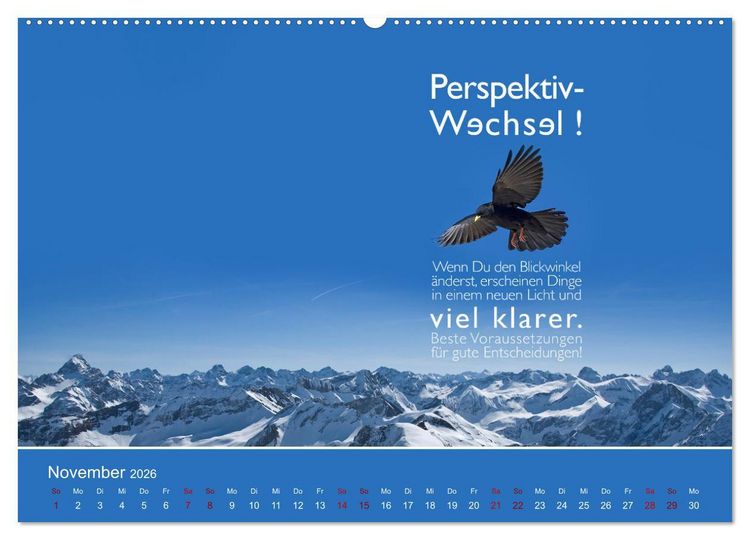 Produktbild: Pfl&uuml;ck Dein Gl&uuml;ck &ndash; Kleine Weisheiten f&uuml;r den Alltag (hochwertiger Premium Wandkalender 2026 DIN A2 quer), Kunstdruck in Hochglanz