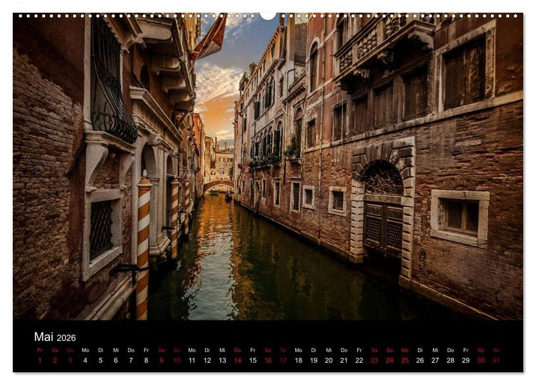 Produktbild: Momenti di Venezia - Venezianische Momente (Wandkalender 2026 DIN A2 quer), CALVENDO Monatskalender