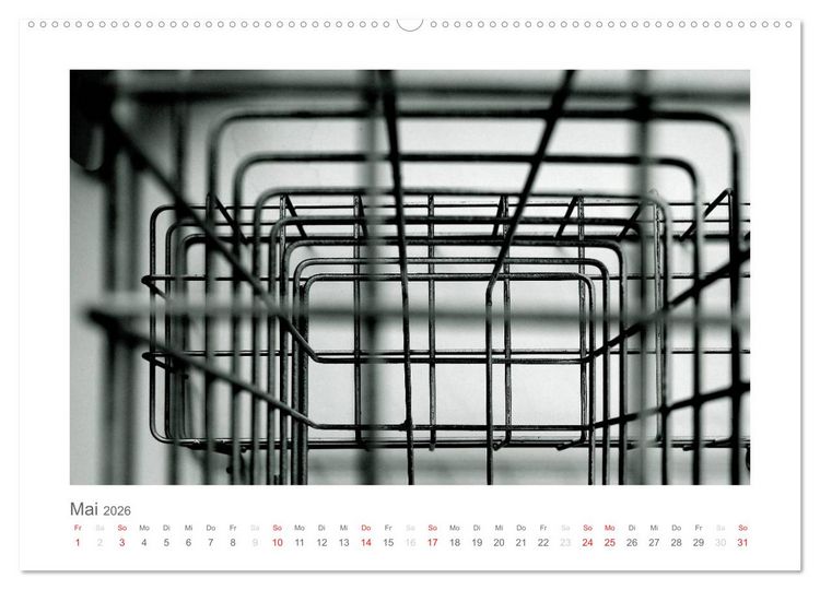 Produktbild: einfach schwarz-wei&szlig; (Wandkalender 2026 DIN A2 quer), CALVENDO Monatskalender