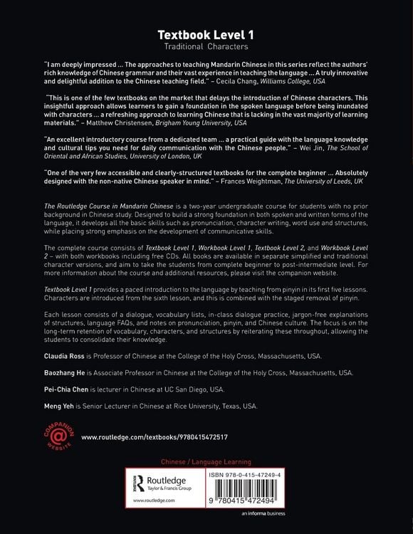 Produktbild: The Routledge Course in Modern Mandarin Chinese