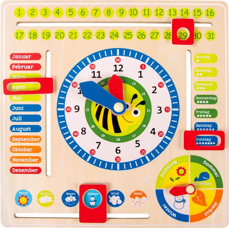 Produktbild: Lerntafel Datum, Uhr- & Jahreszeiten DE