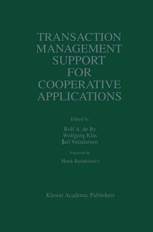 Produktbild: Transaction Management Support for Cooperative Applications