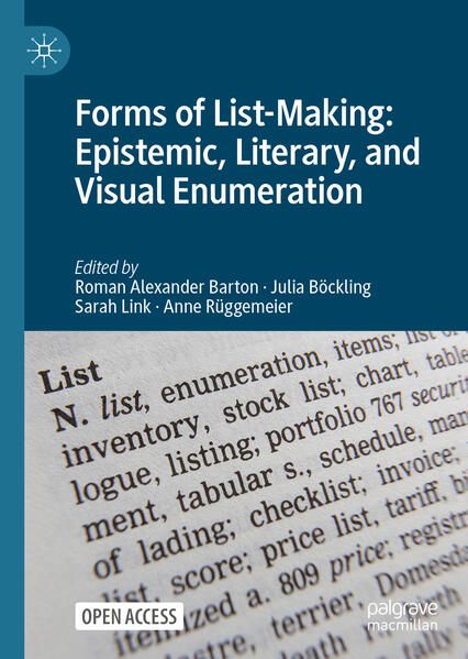 Produktbild: Forms of List-Making: Epistemic, Literary, and Visual Enumeration