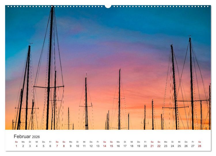Produktbild: Segeln - Kurs aufs offene Meer. (hochwertiger Premium Wandkalender 2026 DIN A2 quer), Kunstdruck in Hochglanz